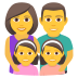 👨‍👩‍👧‍👧 family: man, woman, girl, girl display on JoyPixels